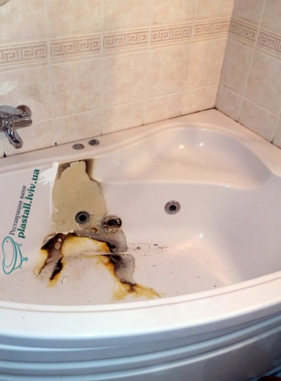 Реставрация сколов и трещин акриловых ванн